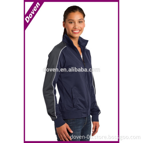 Fashion Ladies sports zip hoodie without hood
